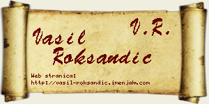 Vasil Roksandić vizit kartica